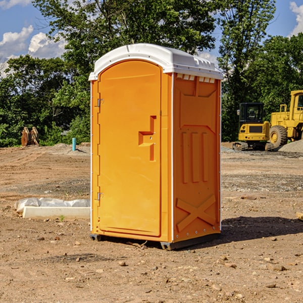 how often are the portable restrooms cleaned and serviced during a rental period in Campbellton Florida